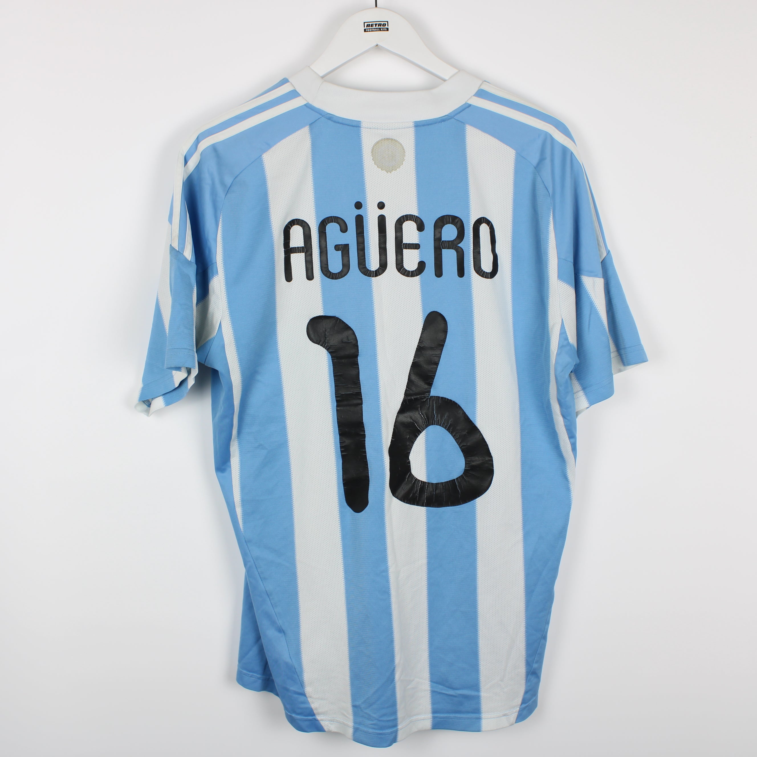 2010 11 Argentina Home Shirt 16 Aguero Fair XL