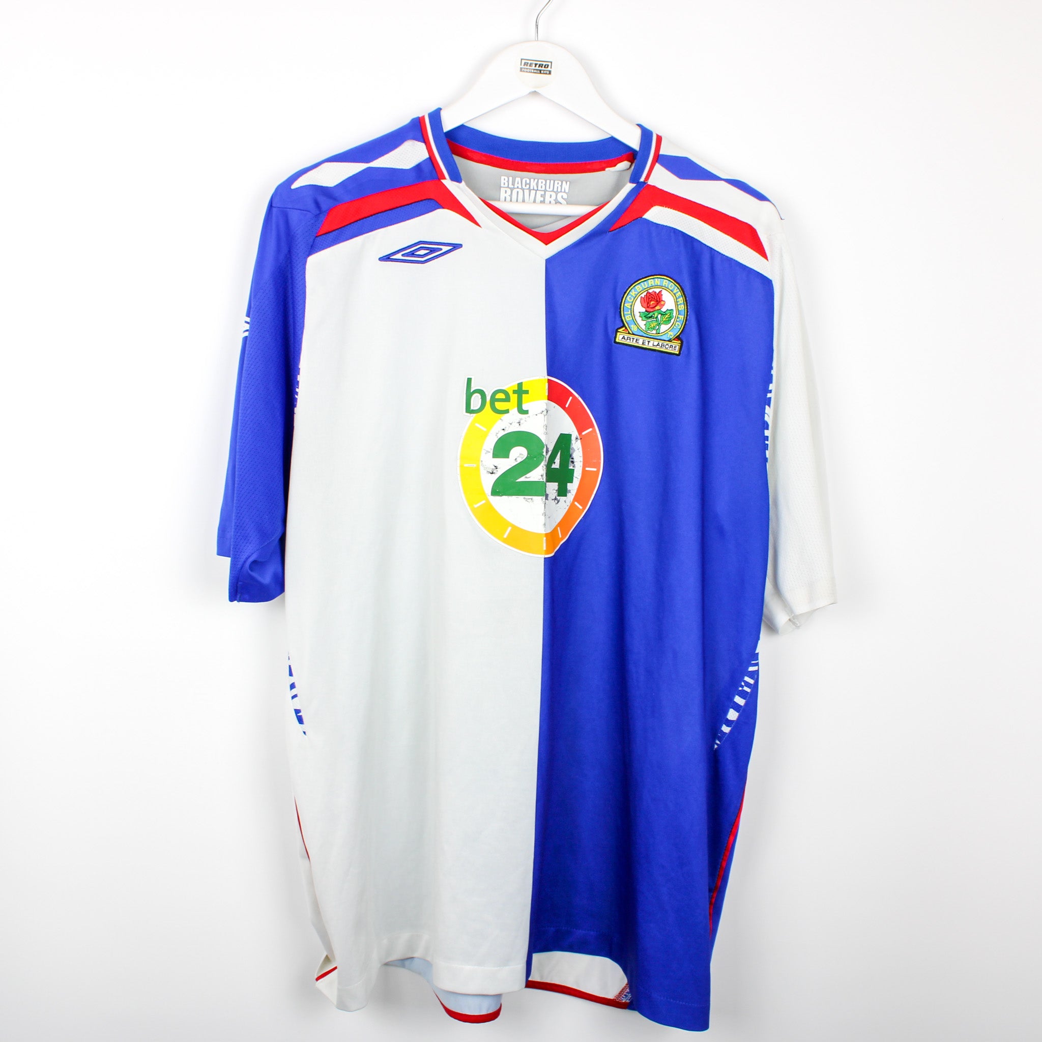 07/08 BLACKBURN ROVERS FC BENTLEY ゲームシャツ Buy 2007/08 Blackburn Rovers Home Shirt (Excellent) - XXL